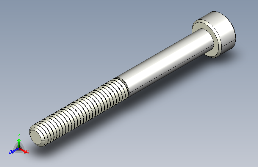 M4 x 0.7mm Thread 40mm LONG SOCKET HEAD CAP SCREW.IGS