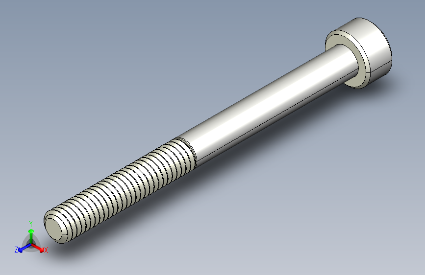 M4 x 0.7mm Thread 45mm LONG SOCKET HEAD CAP SCREW.IGS
