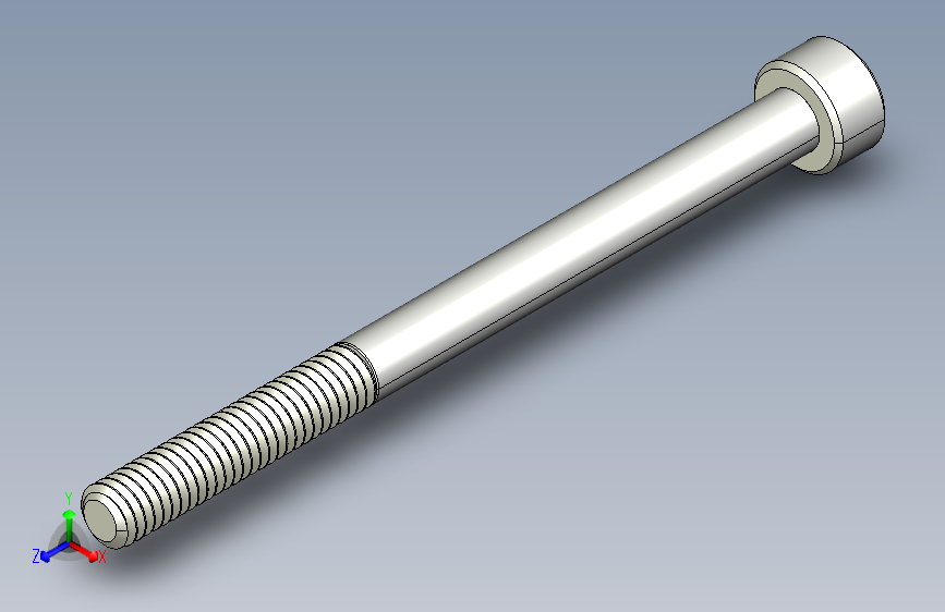 M4 x 0.7mm Thread 55mm LONG SOCKET HEAD CAP SCREW.IGS
