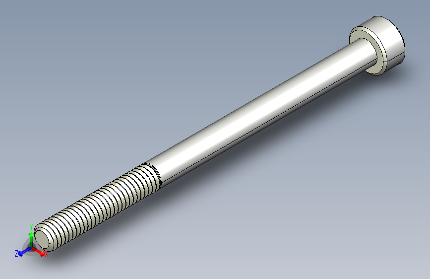M4 x 0.7mm Thread 60mm LONG SOCKET HEAD CAP SCREW.IGS