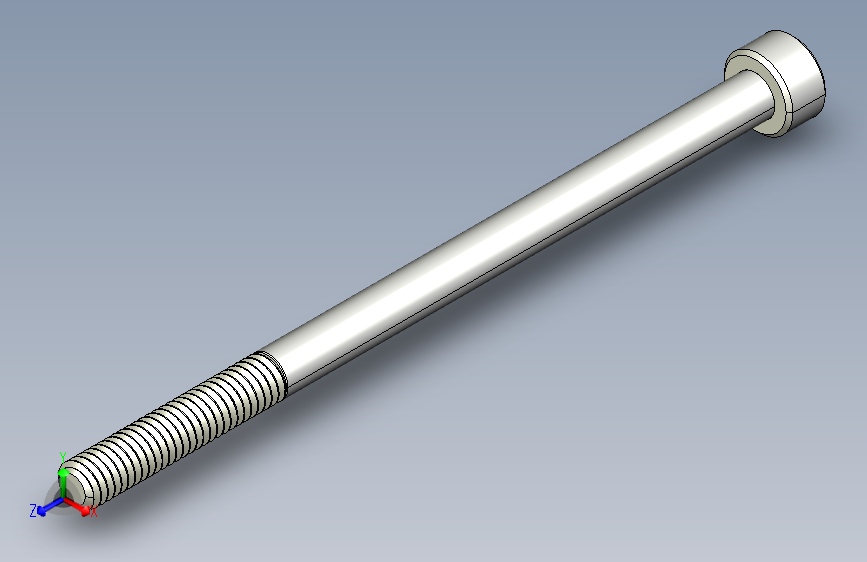 M4 x 0.7mm Thread 70mm LONG SOCKET HEAD CAP SCREW.IGS