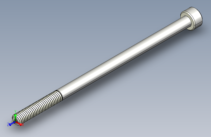 M4 x 0.7mm Thread 80mm LONG SOCKET HEAD CAP SCREW.IGS