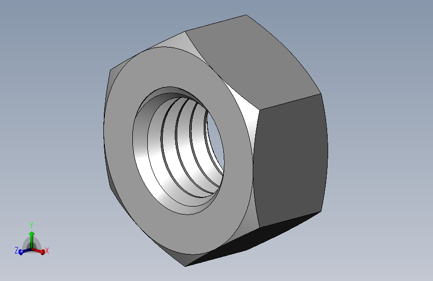 M8 x 1.25mm Thread HEX NUT.SLDPRT