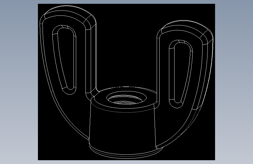 WING NUT 0.25in-20 Thread size 15-32in Base Diameter.DWG