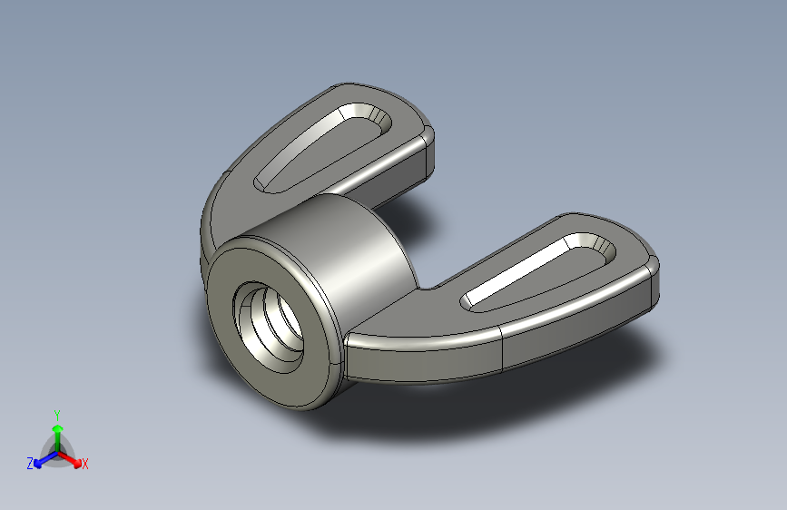 WING NUT 0.25in-20 Thread size 15-32in Base Diameter.STEP