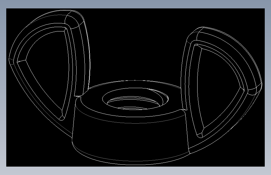 WING NUT 0.25in-20 Thread size 31-64in Base Diameter.DWG