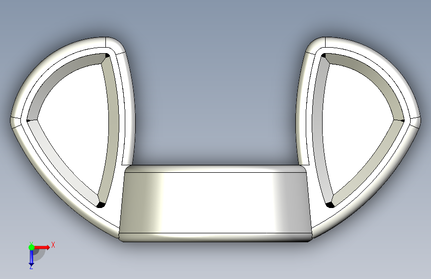 WING NUT 0.25in-20 Thread size 31-64in Base Diameter.IGS 俯视图