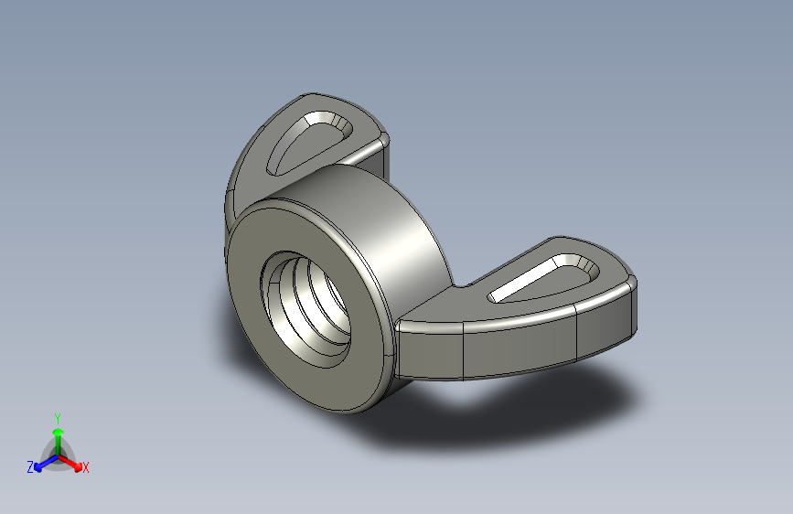 WING NUT 3-8in-16 Thread size 11-16in Base Diameter.STEP