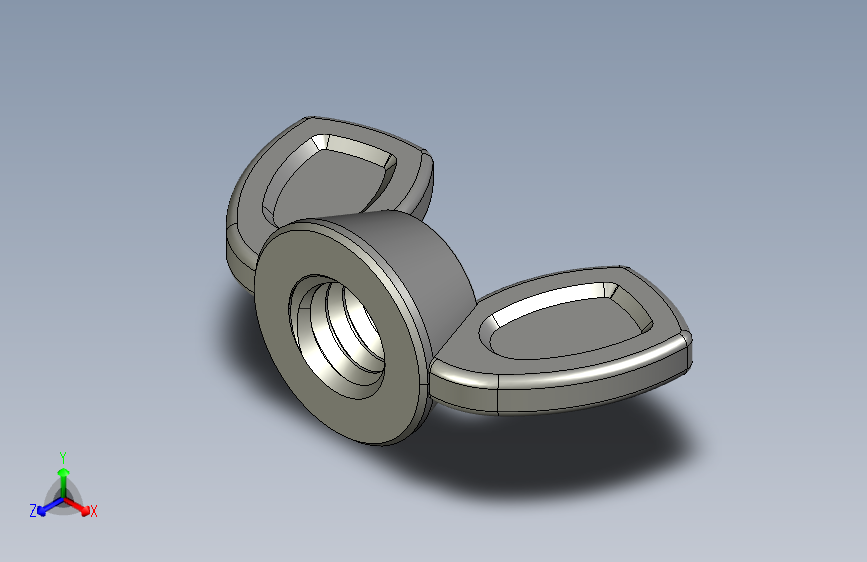 WING NUT 5-16in-18 Thread size 9-16in Base Diameter.STEP