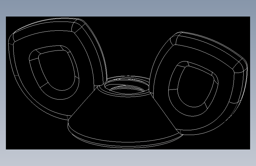 WING NUT 8-32 Thread size 27-64in Base Diameter.DWG