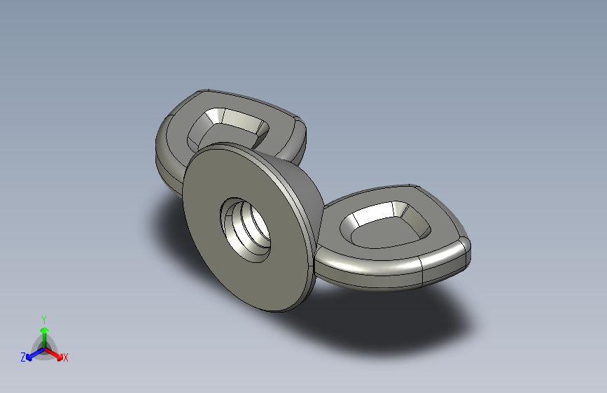 WING NUT 8-32 Thread size 27-64in Base Diameter.STEP