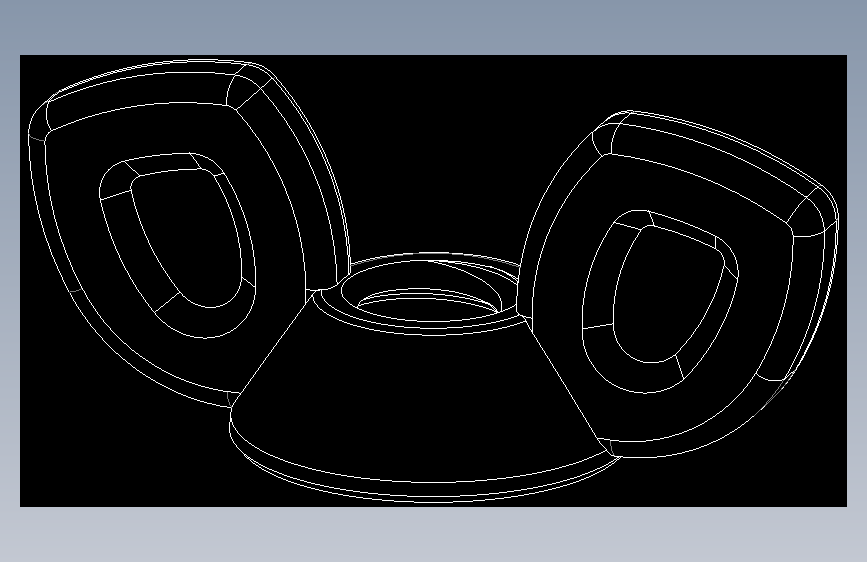 WING NUT 10-24 Thread size 27-64in Base Diameter.DWG