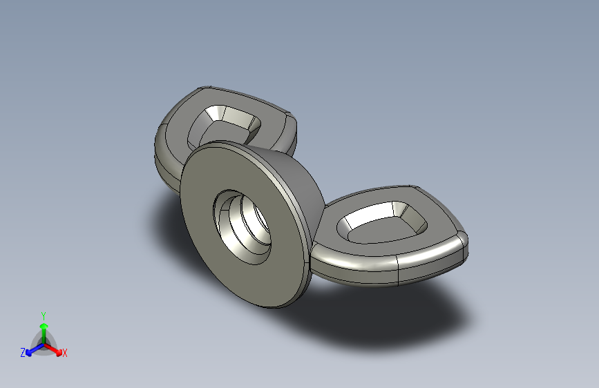 WING NUT 10-24 Thread size 27-64in Base Diameter.STEP