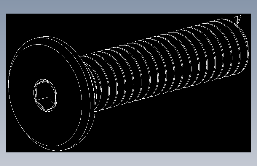超薄型内六角螺钉-Ultra Low Profile Socket Head Screws 0.25-20 Thread Size 1 in Long.DWG
