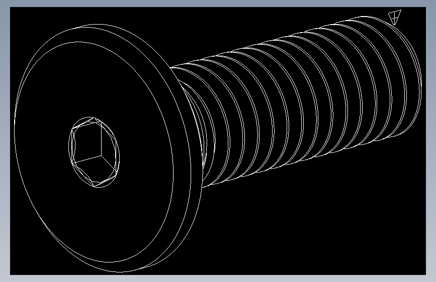 超薄型内六角螺钉-Ultra Low Profile Socket Head Screws 3-8-16 Thread Size 1 in Long.DWG