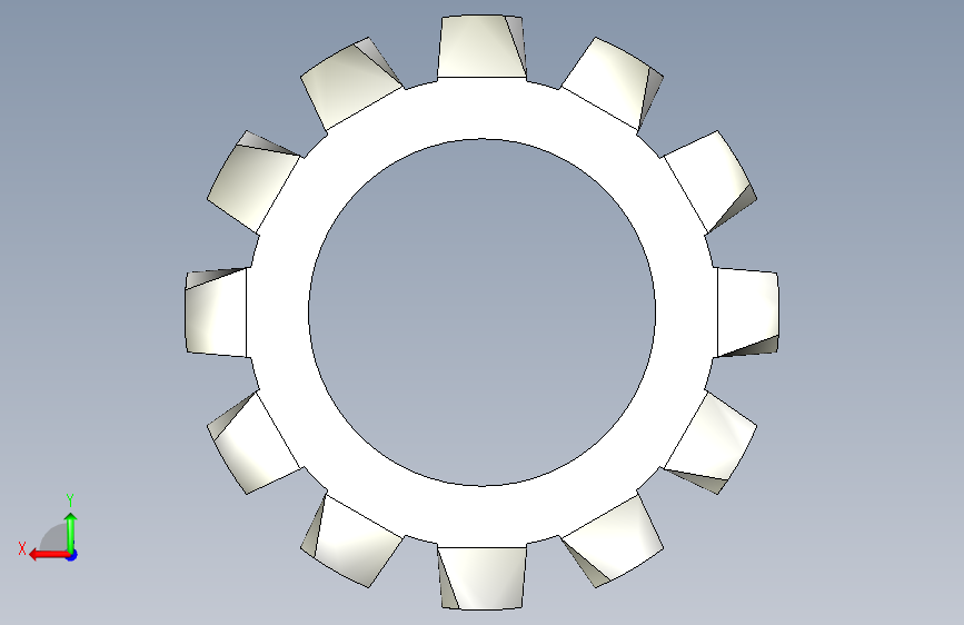 垫圈 外牙锁 公制-EXTERNAL TOOTH LOCK WASHER for M10 SCREW.x_t 背面视图