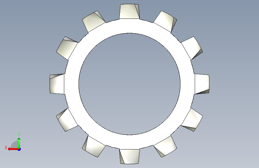垫圈 外牙锁 公制-EXTERNAL TOOTH LOCK WASHER for M20 SCREW.IGS 背面视图