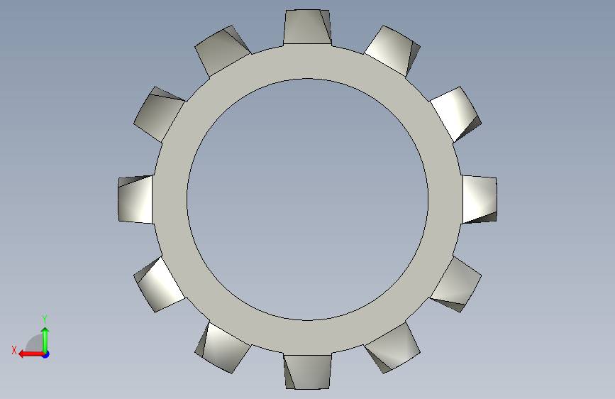 垫圈 外牙锁 公制-EXTERNAL TOOTH LOCK WASHER for M20 SCREW.STEP 背面视图