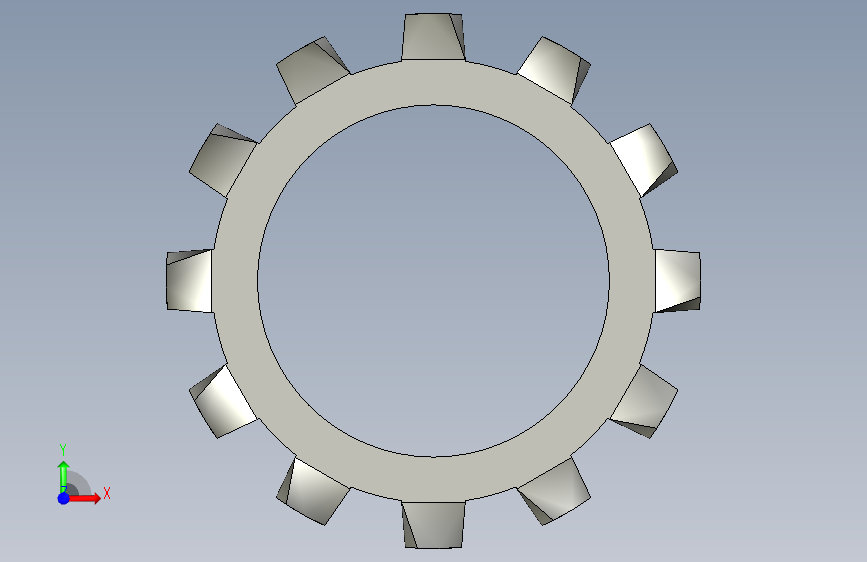 垫圈 外牙锁 公制-EXTERNAL TOOTH LOCK WASHER for M24 SCREW.STEP 正面视图