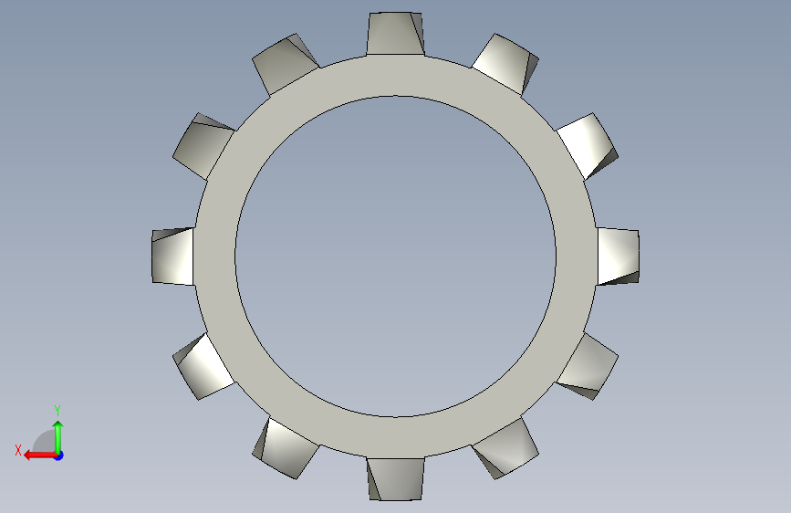 垫圈 外牙锁 公制-EXTERNAL TOOTH LOCK WASHER for M24 SCREW.STEP 背面视图