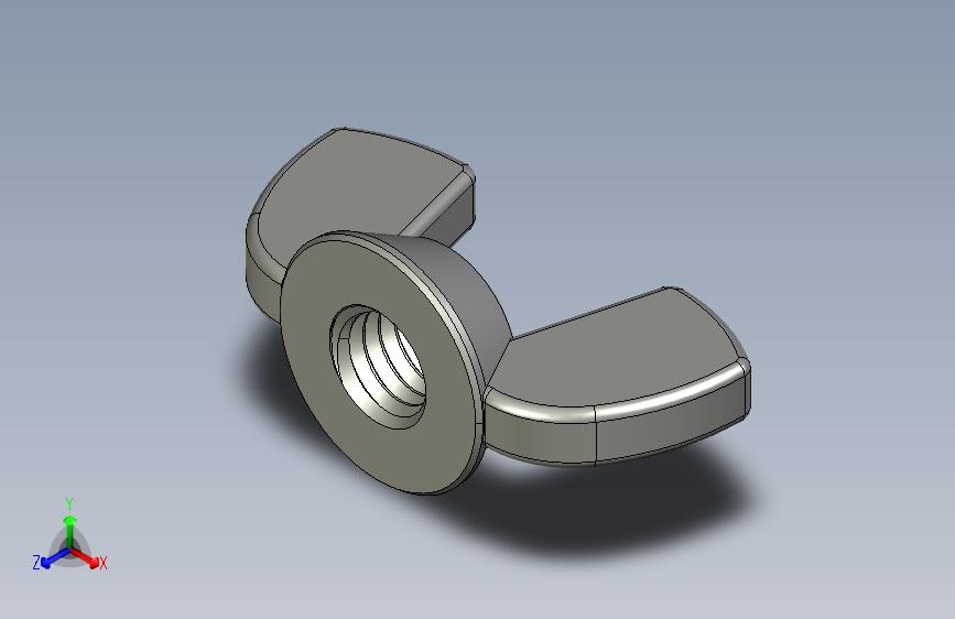 蝶形螺母-WING NUT M5 x 0.8mm Thread.STEP
