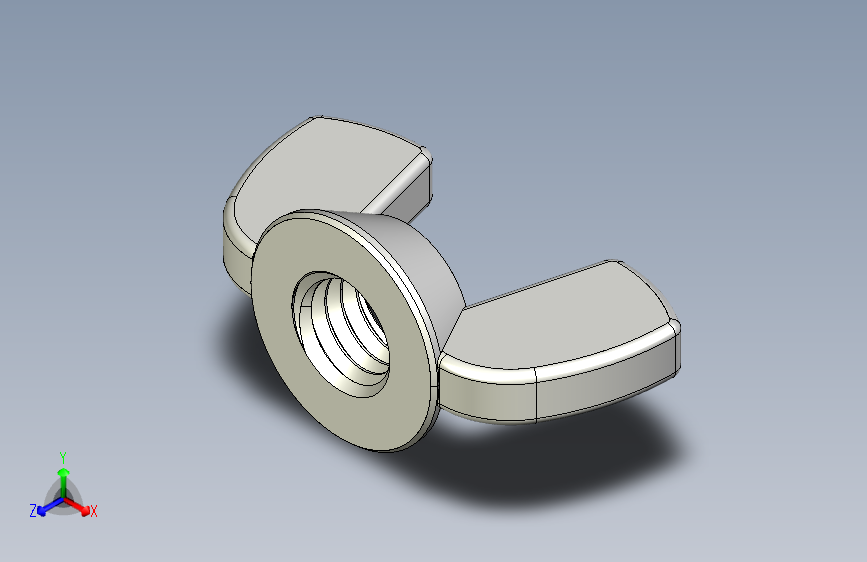 蝶形螺母-WING NUT M8 x 1.25mm Thread.IGS