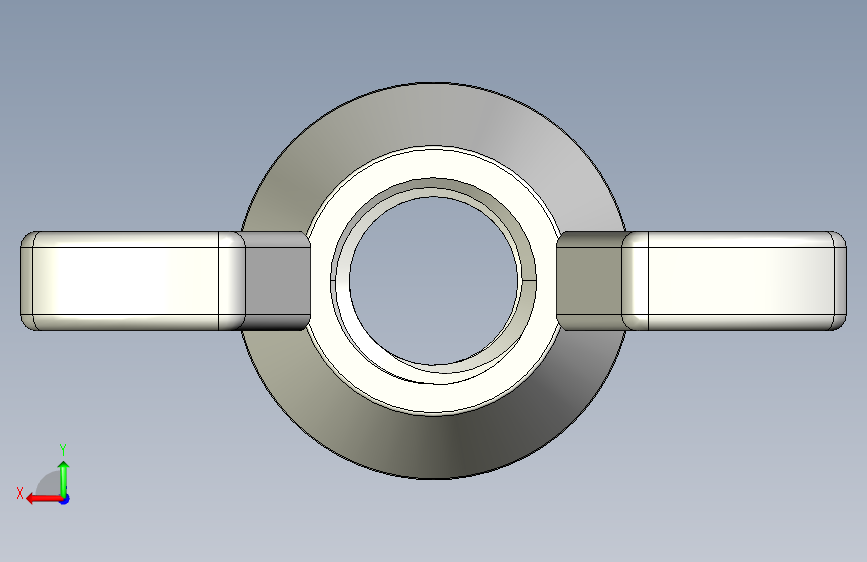  wing nut m12 x 1 75mm thread prt proe creo 