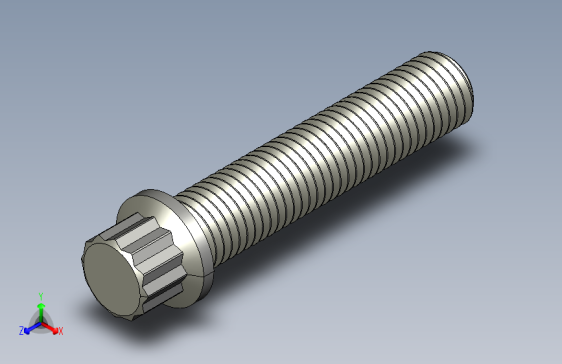 法兰头螺钉-5-16in-24 1.5long 12-point screws.STEP