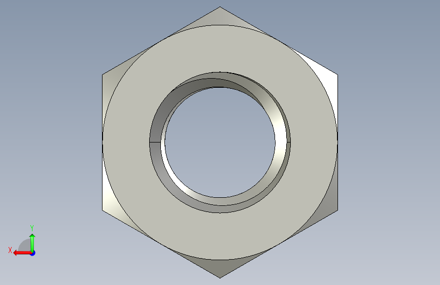 公制六角螺母-Metric Hex Nuts M6 x 1mm Thread 背面视图