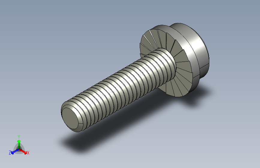 锯齿状法兰头螺钉-Serrated-Flange Socket Head Screws M5 x 0.8 mm Thread 20 mm Long