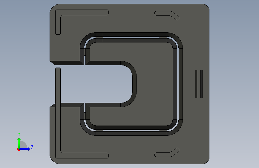 型材-BR CABLE DUCT CAP 45X45 3842535676 左侧视图