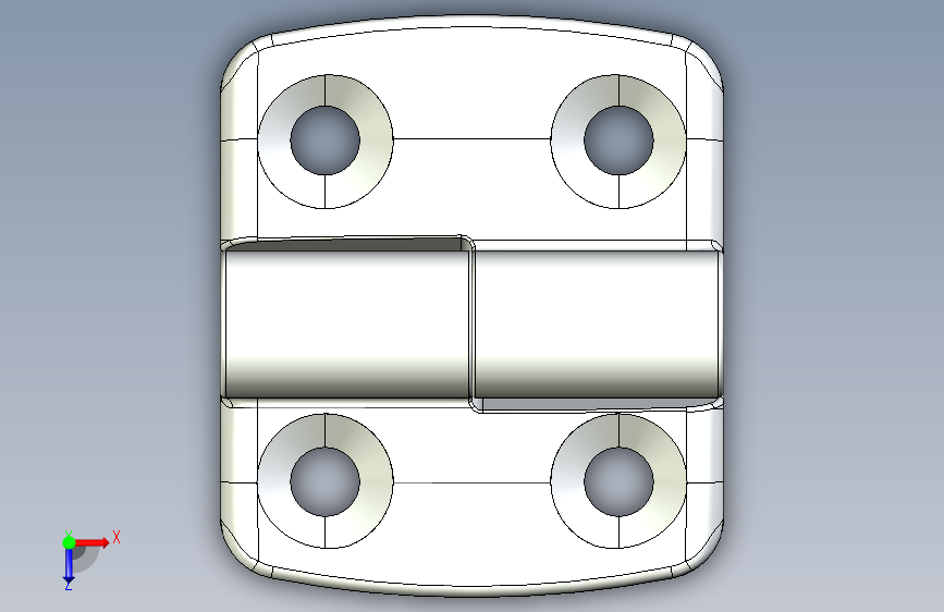 型材-KJN 25-30 DETACHABLE COMBI HINGE RIGHT 095K2530R00 俯视图