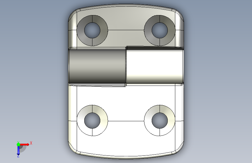 型材-KJN 25-40 DETACHABLE COMBI HINGE LEFT 095K2540L00 俯视图
