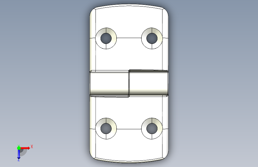 型材-KJN 50-50 DETACHABLE COMBI HINGE LEFT 095K5050L00 俯视图