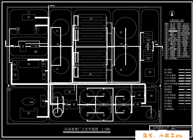 某地SBR工艺污水处理厂设计图(毕业设计)