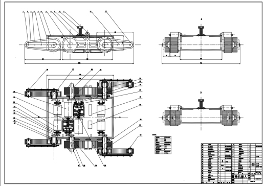 E1317-履带式机器人结构设计CAD+说明书