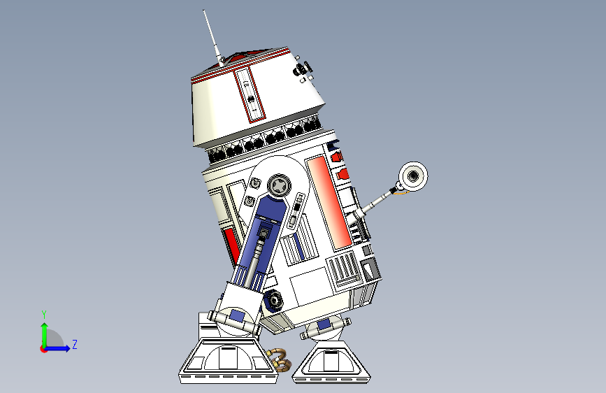 R5D4机器人 左侧视图