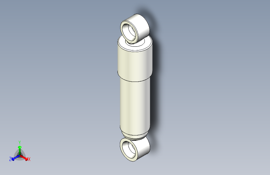 双筒液压减震器三维模型+CAD图纸