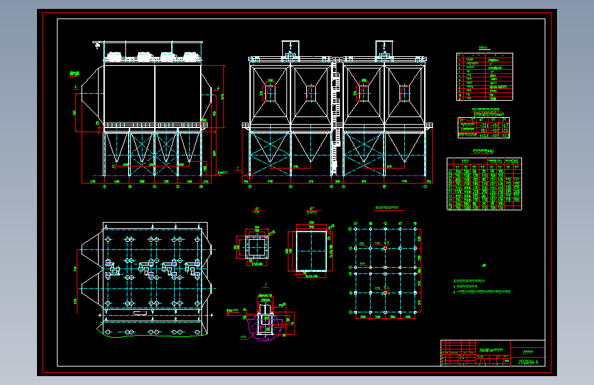 锅炉电除尘器 CAD图纸  机械设计参考资料设计素材
