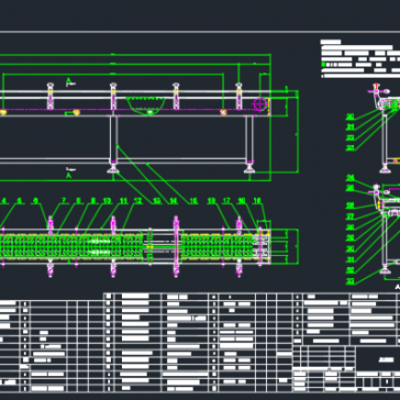 平顶链板输送机全套图纸  机械设计CAD图纸DWG图纸2D图纸