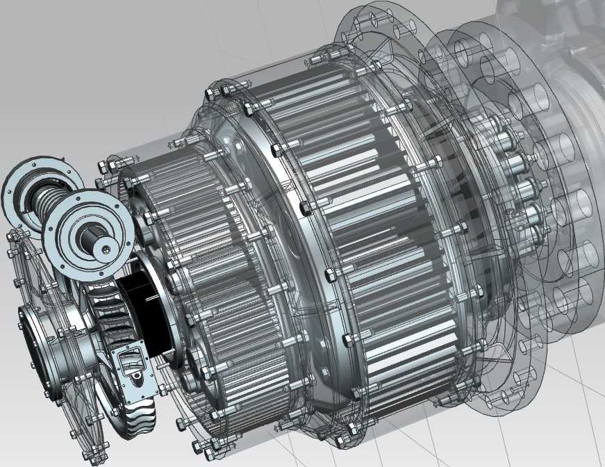 560蜗轮蜗杆双行星齿轮装置UG设计