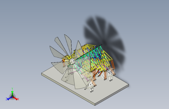 风力仿生兽简易结构3D图纸