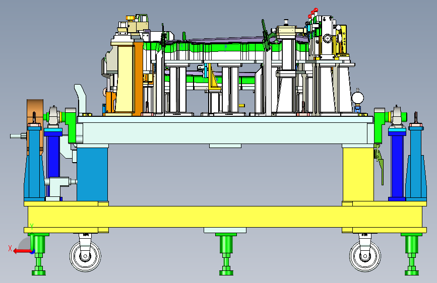 汽车左右后窗总成检具设计3D模型