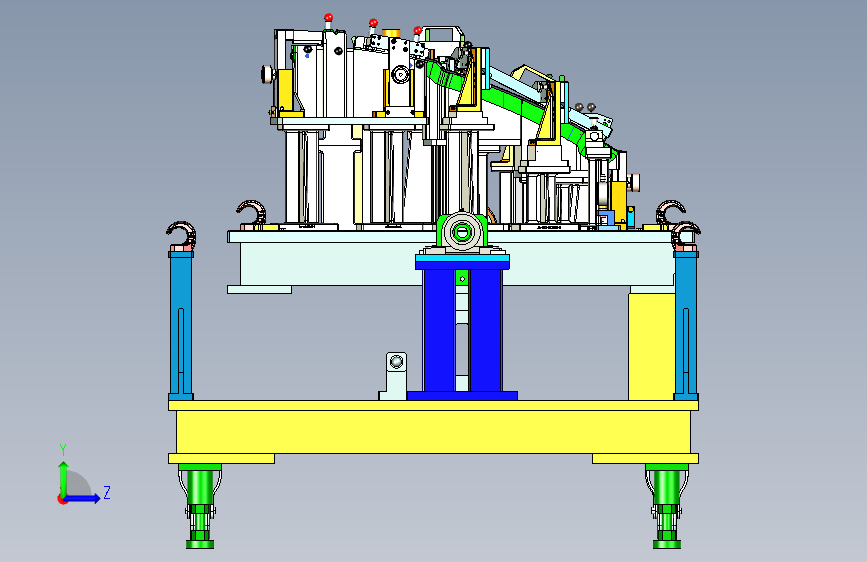 汽车左右后窗总成检具设计3D模型