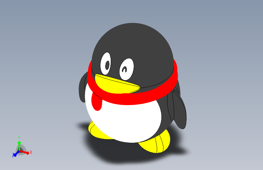 QQ企鹅3D模型