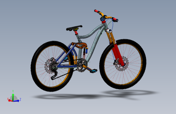 变速自行车三维模型