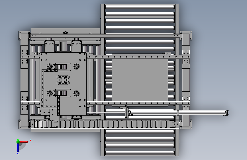 龙门移载机 3D模型 俯视图