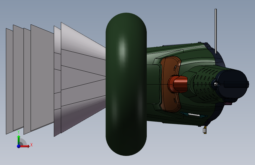终端扫描仪3D模型 正面视图