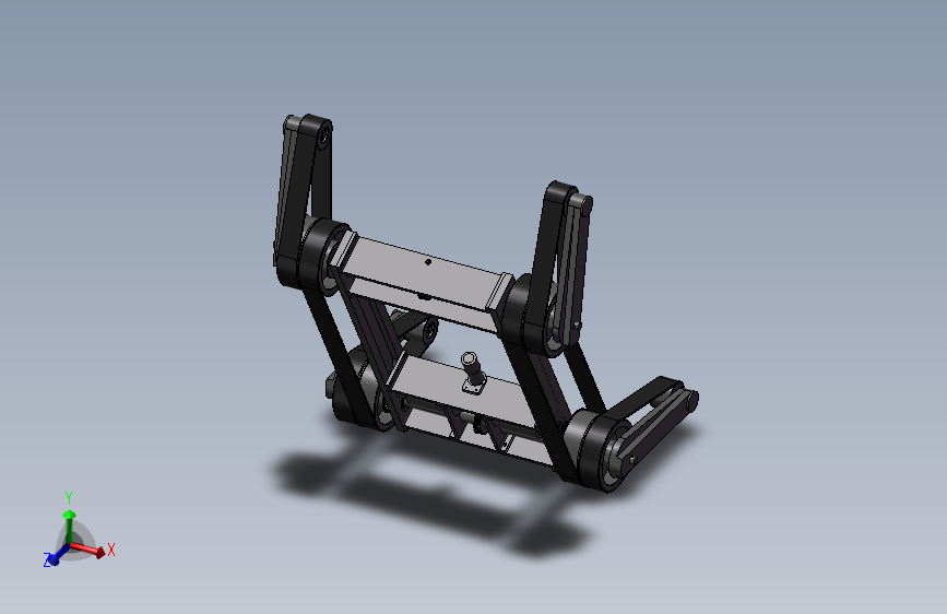 四爪履带车 3D模型