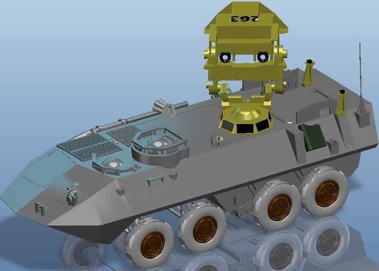 1198美国轮式装甲战车PROE设计